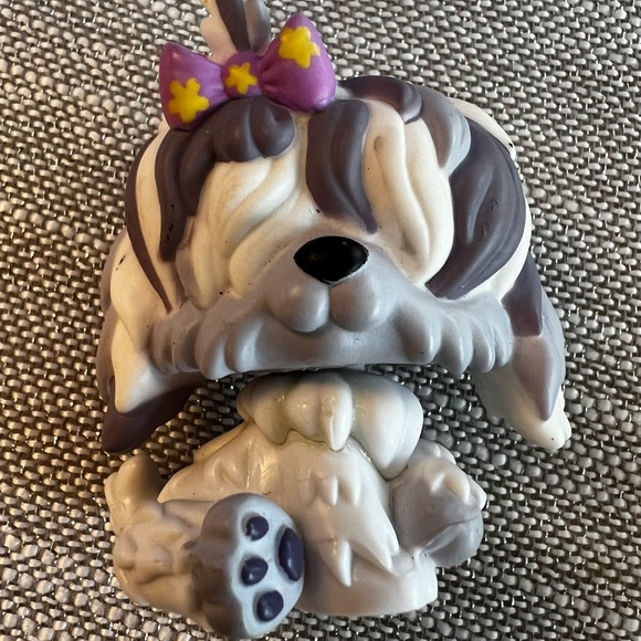 AUTHENTIC Littlest Pet Shop #465 #466 Shaggy Sheepdog Dog White 2007 Hasbro LPS - Picture 3 of 10